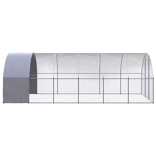 VIDAXL - vidaXL Poulailler d'extérieur 3x6x2 m Acier galvanisé - large