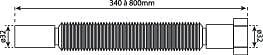 SOMATHERM FOR YOU - Flexible d'évacuation pour chauffe-eau - D32 - Extensible de 34cm à 80cm - large