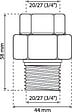 SOMATHERM FOR YOU - Raccord isolant diélectrique F20x27 (3/4") M20x27 (3/4") - vignette