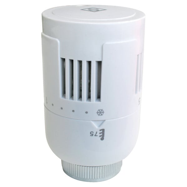CENTRALE BRICO - Tête thermostatique liquide blanc T303, en ABS, D.50mm x 85 mm - large