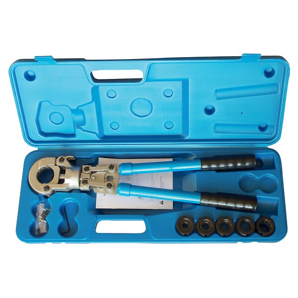SOMATHERM FOR YOU - Coffret Pince à sertir hydrau pour racc PER et Multicouche Profil H - D12 à 26mm - large