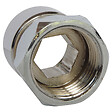 SOMATHERM FOR YOU - Raccord droit mural chrome F15/21 - Écrou prisonnier 15/21 - vignette