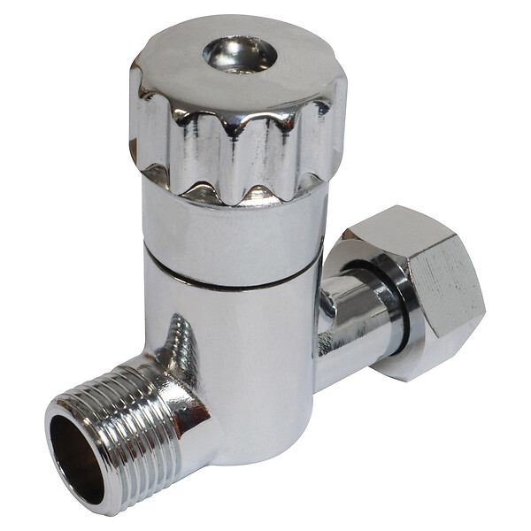 SOMATHERM FOR YOU - Robinet d'arrêt droit anticalcaire pour WC - 3/8" - Laiton chromé - large