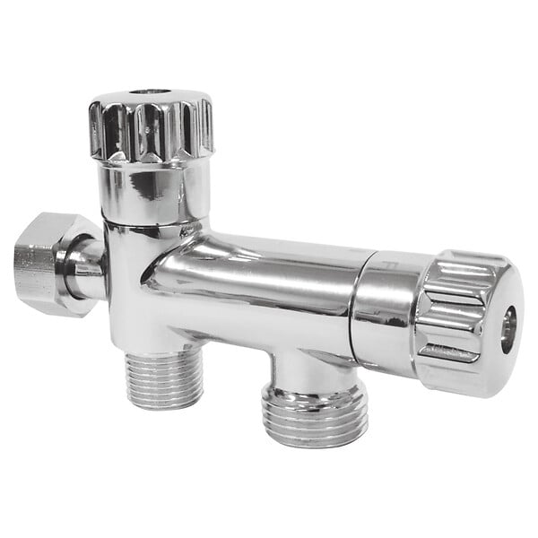 SOMATHERM FOR YOU - Robinet WC 3 voies anticalcaire chromé pour le raccordement d'un WC et d'une douchette - large