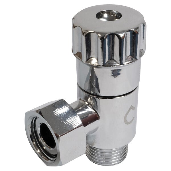 SOMATHERM FOR YOU - Robinet d'arrêt équerre anticalcaire pour WC - 3/8" - Laiton chromé - large