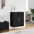 VIDAXL - vidaXL Armoire à  chaussures Noir 60x35x70 cm Bois d'ingénierie - vignette