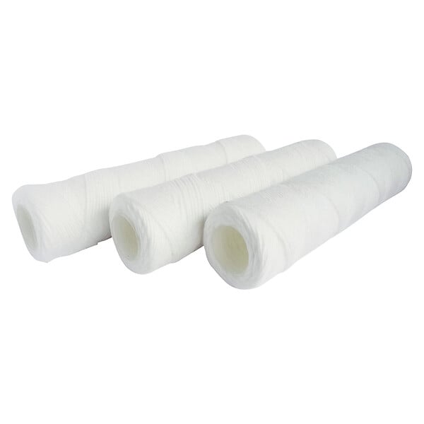 AQUAWATER - Lot de 3 cartouches filtrantes bobinées 20µ - Taille standard 10"- Durée 12 mois - large