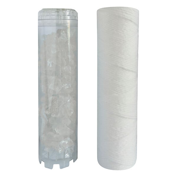 AQUAWATER - Kit STANDARD - Lot de 2 cartouches (1 filtration + 1 anticalcaire) - Durée : 12m - large