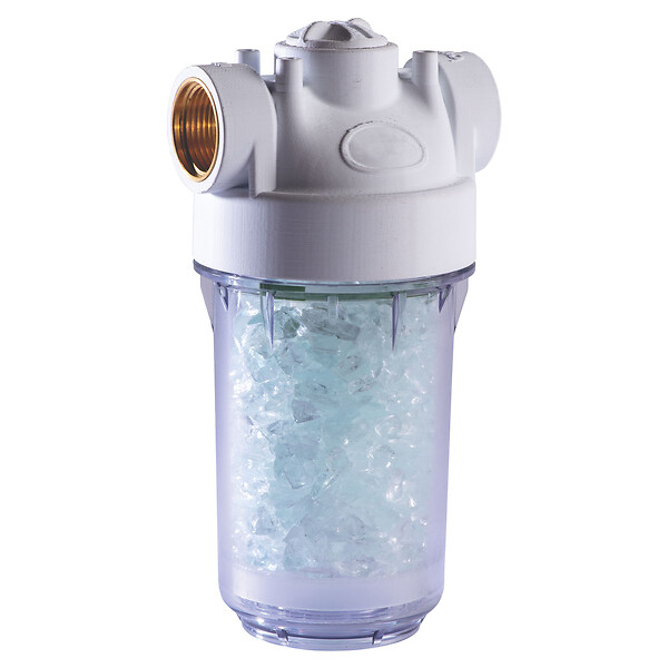 AQUAWATER - Mini-filtre double action anti-corrosion et anti-calcaire pour chauffe-eau - large