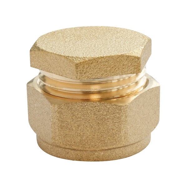 SOMATHERM FOR YOU - Bouchon laiton bague laiton à compression - Tube cuivre Ø14 - large