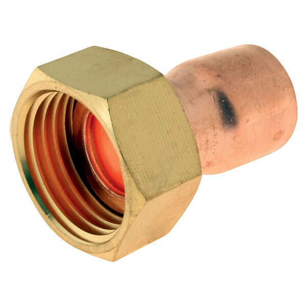 SOMATHERM FOR YOU - Raccord cuivre droit à souder sur tube Ø14 - Ecrou tournant 15/21 - Sachet de 2 - large