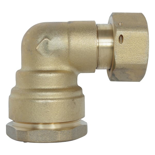 SOMATHERM FOR YOU - Raccord laiton coudé SUMO pour tube PE Ø25 mm - Ecrou tournant 3/4 - large