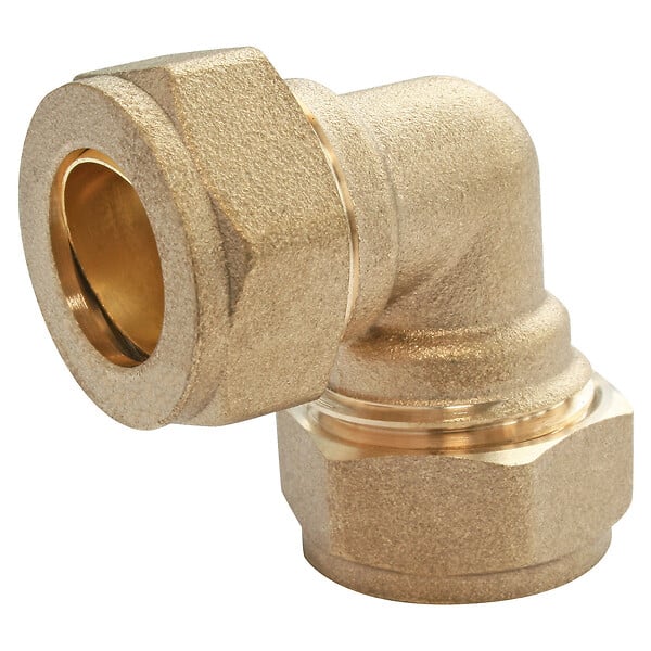 SOMATHERM FOR YOU - Coude 90° égal à compression laiton, pour tube cuivre Ø14 - large
