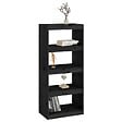 VIDAXL - vidaXL Bibliothèque/Séparateur de pièce Noir 60x30x135,5 cm Pin massif - vignette