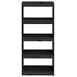 VIDAXL - vidaXL Bibliothèque/Séparateur de pièce Noir 60x30x135,5 cm Pin massif - vignette