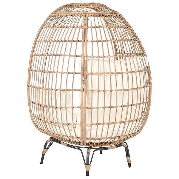 BELIANI - Chaise de jardin VEROLI Polyrotin Beige - large