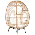 BELIANI - Chaise de jardin VEROLI Polyrotin Beige - vignette