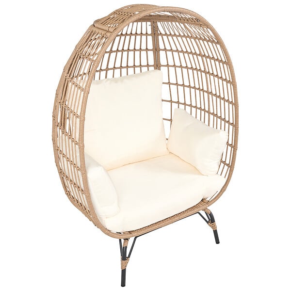 BELIANI - Chaise de jardin VEROLI Polyrotin Beige - large