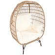 BELIANI - Chaise de jardin VEROLI Polyrotin Beige - vignette