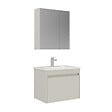 HABITAT ET JARDIN - Ensemble Meuble Vasque avec Miroir (2 Pièces) "Arno 65" - 65 x 45 x 52 cm - Cashmere - vignette