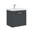 HABITAT ET JARDIN - Meuble Vasque "Desna 60" - 60 x 45 x 58 cm - Matte Anthracite - vignette