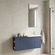 HABITAT ET JARDIN - Ensemble Meuble Vasque avec Miroir (2 Pièces) "Ferla 110" - 40 x 22 x 45 cm - Matte Blue - vignette
