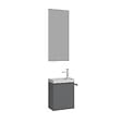 HABITAT ET JARDIN - Ensemble Meuble Vasque avec Miroir (2 Pièces) "Ferla 40" - 40 x 22 x 50 cm - Matte Grey - vignette