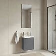 HABITAT ET JARDIN - Ensemble Meuble Vasque avec Miroir (2 Pièces) "Ferla 40" - 40 x 22 x 50 cm - Matte Grey - vignette