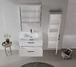 HABITAT ET JARDIN - Meuble Vasque "Bari 85 v2" - 85 x 45 x 55 cm - Matte White - vignette