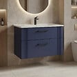 HABITAT ET JARDIN - Meuble Vasque "Bari 85 v2" - 85 x 45 x 55 cm - Matte Navy Blue - vignette