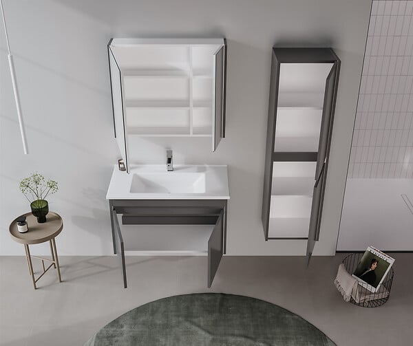 HABITAT ET JARDIN - Meuble Vasque "Arno 85" - 85 x 45 x 52 cm - Grey - large