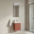 HABITAT ET JARDIN - Ensemble Meuble Vasque avec Miroir (2 Pièces) "Ferla 40" - 40 x 22 x 50 cm - Matte Cinnamon - vignette