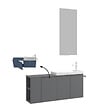 HABITAT ET JARDIN - Ensemble Meuble Vasque avec Miroir (2 Pièces) "Ferla 110" - 110 x 22 x 45 cm - Matte Grey - vignette
