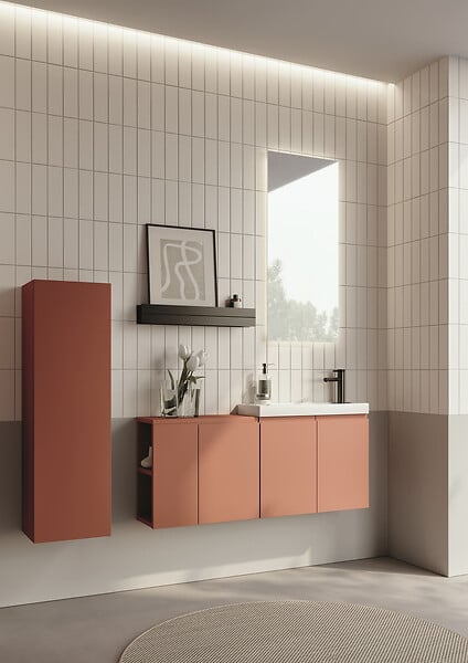 HABITAT ET JARDIN - Meuble Vasque "Ferla 110" - 110 x 22 x 45 cm - Matte Cinnamon - large