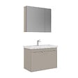 HABITAT ET JARDIN - Ensemble Meuble Vasque avec Miroir (2 Pièces) "Desna 80" - 80 x 45 x 58 cm - Sand - vignette