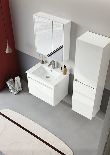 HABITAT ET JARDIN - Ensemble Meuble Vasque avec Miroir (2 Pièces) "Arno 65" - 65 x 45 x 52 cm - White - large