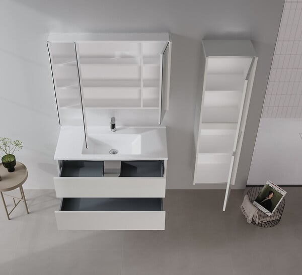 HABITAT ET JARDIN - Meuble Vasque "Arno 100" - 100 x 45 x 52 cm - Cashmere - large