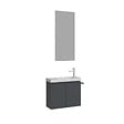 HABITAT ET JARDIN - Ensemble Meuble Vasque avec Miroir (2 Pièces) "Ferla 60" - 60 x 22 x 50 cm - Matte Anthracite - vignette