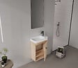 HABITAT ET JARDIN - Meuble Vasque "Begonya 55" - 53 x 33 x 75 cm - Oak - vignette