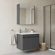 HABITAT ET JARDIN - Ensemble Meuble Vasque avec Miroir (2 Pièces) "Arno 65" - 65 x 45 x 52 cm - Grey - vignette