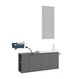 HABITAT ET JARDIN - Ensemble Meuble Vasque avec Miroir (2 Pièces) "Ferla 110" - 40 x 22 x 45 cm - Matte Grey - vignette