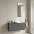 HABITAT ET JARDIN - Ensemble Meuble Vasque avec Miroir (2 Pièces) "Ferla 110" - 40 x 22 x 45 cm - Matte Grey - vignette
