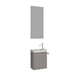 HABITAT ET JARDIN - Ensemble Meuble Vasque avec Miroir (2 Pièces) "Ferla 40" - 40 x 22 x 50 cm - Matte Mink - vignette