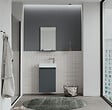 HABITAT ET JARDIN - Ensemble Meuble Vasque avec Miroir (2 Pièces) "Conza 45" - 45 x 26 x 75 cm - Matte Anthracite - vignette