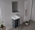 HABITAT ET JARDIN - Ensemble Meuble Vasque avec Miroir (2 Pièces) "Conza 45" - 45 x 26 x 75 cm - Matte Anthracite - vignette