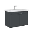 HABITAT ET JARDIN - Meuble Vasque "Desna 80" - 80 x 45 x 58 cm - Matte Anthracite - vignette
