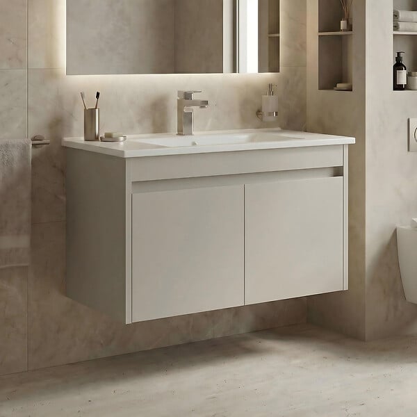 HABITAT ET JARDIN - Meuble Vasque "Arno 85" - 85 x 45 x 52 cm - Cashmere - large