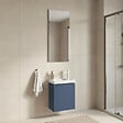 HABITAT ET JARDIN - Ensemble Meuble Vasque avec Miroir (2 Pièces) "Ferla 40" - 40 x 22 x 50 cm - Matte Blue - vignette