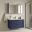 HABITAT ET JARDIN - Ensemble Meuble Vasque avec Miroir (2 Pièces) "Bari 100 v2" - 100 x 45 x 55 cm - Matte Navy Blue - vignette
