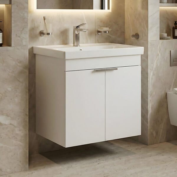 HABITAT ET JARDIN - Meuble Vasque "Desna 60" - 60 x 45 x 58 cm - Matte White - large